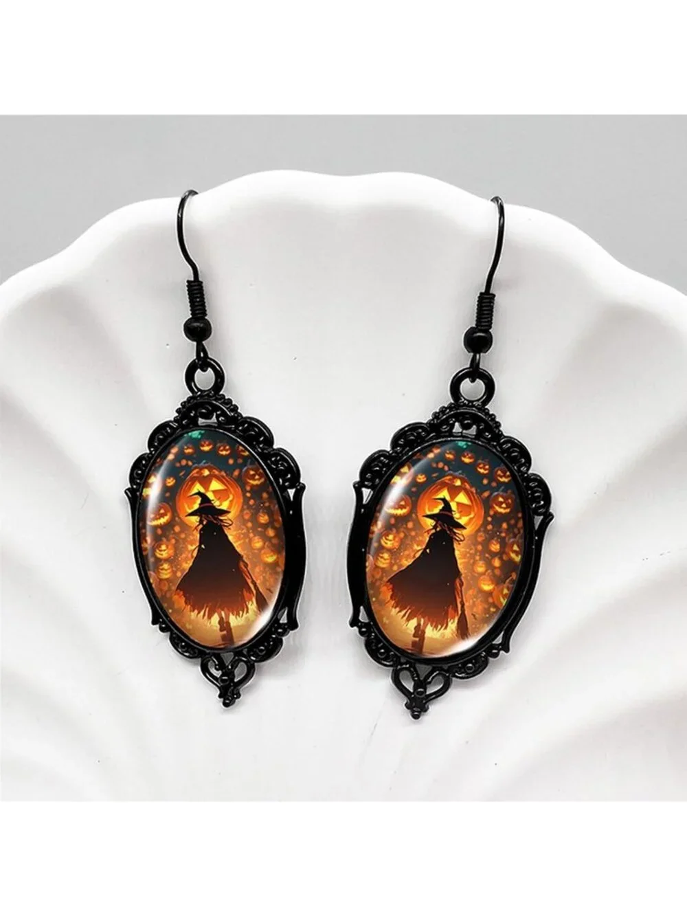 Women’s Yellow Jewelry Set Blue Halloween Victorian Punk Gothic Necklace Earring